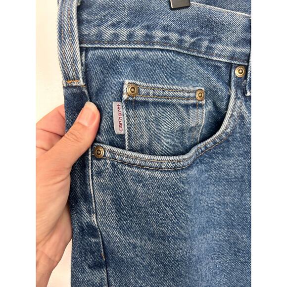 Carhartt Men's Denim Relaxed fit Straight Leg Jeans‎ Light Wash Blue Size 36x34 - Picture 4 of 11
